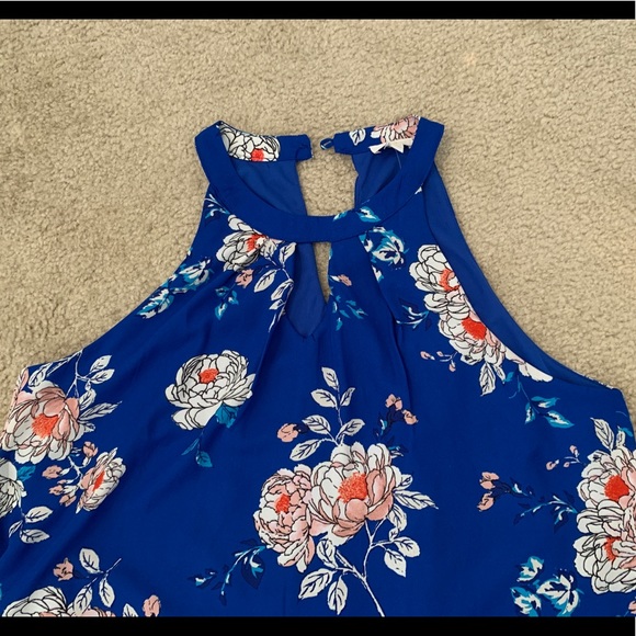 👗💙💐 Beautiful Blue Floral Print Dress 💐💙👗 - Picture 7 of 11